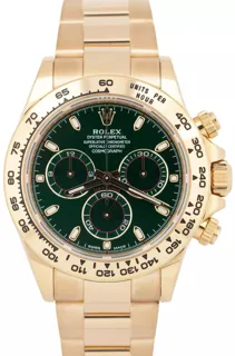 Rolex Daytona 116500LN Yellow gold Green