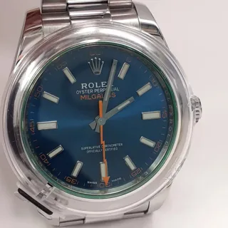 Rolex Milgauss 904L stainless steel Blue