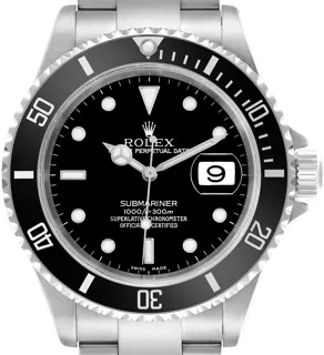 Rolex Submariner Date 16610 T Stainless steel Black