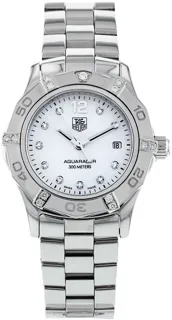 TAG Heuer Aquaracer WAF141G.BA0813 27mm Steel Mother of Pearl White$Diamond