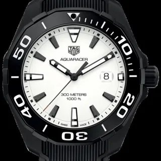 TAG Heuer Aquaracer WAY108A.FT6141 43mm Ceramic and Titanium and Stainless steel White