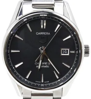 TAG Heuer Carrera Calibre 5 WAR211A.BA0782 39mm Stainless steel Black