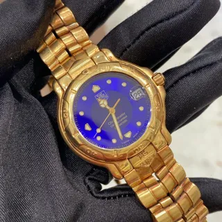 TAG Heuer 36.5mm Yellow gold Blue