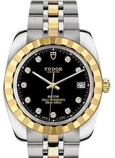 Tudor Classic 21013 38mm Yellow gold and Stainless steel Black