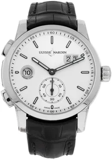 Ulysse Nardin Dual Time 3343-126-7/91 42mm Steel Silver