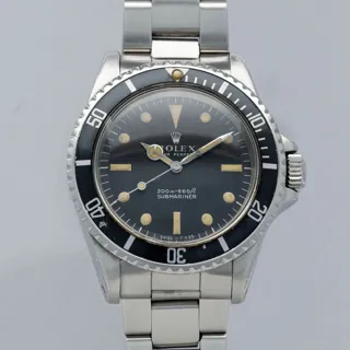 Rolex Submariner 5513 40mm Stainless steel Black