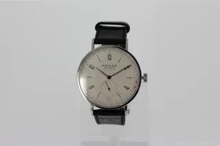 NOMOS Tangente 180 40.8mm Stahl white silver-plated