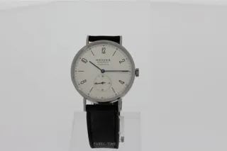 NOMOS Tangente 38.5mm Stahl white silver-plated