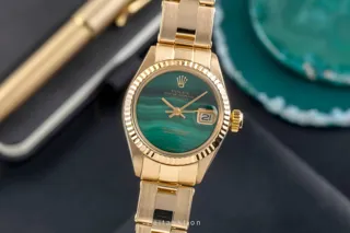 Rolex Datejust 6917 18k yellow gold green