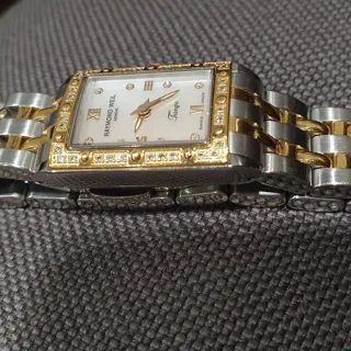 Raymond Weil Tango 5971-SPS-00995 18mm Gold/Steel Mother of pearl