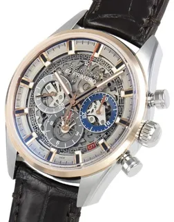 Zenith El Primero 51.2151.400/78.C810 38mm Rose gold and Stainless steel Skeletonized