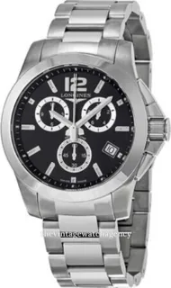 Longines Conquest L3.660.4.56.6 41mm Stainless steel Black