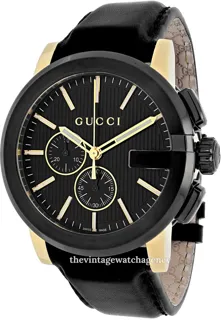 Gucci G-Chrono YA101203 brushed/polished gold toned steel Black