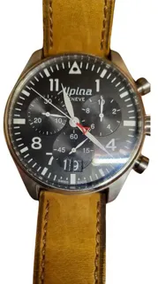 Alpina Startimer AL372X4S26 44mm Stainless steel Black