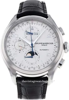 Baume & Mercier Clifton MOA10278 43mm brushed/polished steel Silver