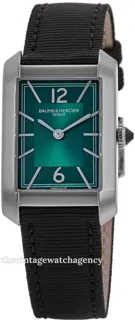 Baume & Mercier Hampton M0A10630 22.2mm brushed/polished steel Green