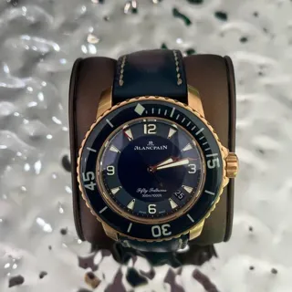 Blancpain Fifty Fathoms 5015-3603C-63B 45mm Red gold Blue