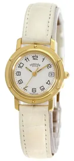 Hermès Clipper CL4.285 24mm Yellow gold White