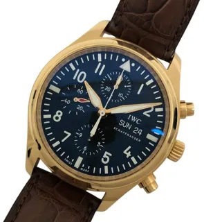 IWC Pilot Chronograph IW371713 42mm Rose gold Black