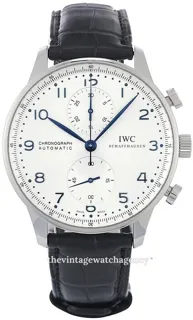 IWC Portugieser IW371446 40.9mm Stainless steel Blue