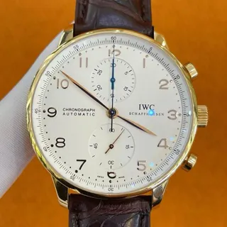 IWC Portugieser IW371480 40.9mm Red gold Silver