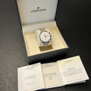 Junghans max bill Chronoscope 027/4902.02 40mm Steel White