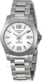 Longines Conquest L3.276.4.16.6 29.5mm Stainless steel White