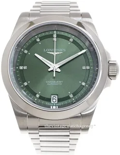 Longines Conquest L34304076 34mm Stainless steel Green