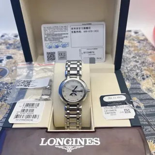 Longines PrimaLuna L8.115.4.87.6 30.5mm Stainless steel White