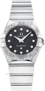 Omega Constellation 123.10.24.60.51.002 24mm Stainless steel Black