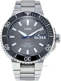 Oris Aquis 01 752 7733 4183-Set MB 45.5mm Stainless steel Gray