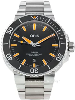 Oris Aquis Date 01 733 7730 4159-07 8 24 05PEB 43.5mm Stainless steel Black