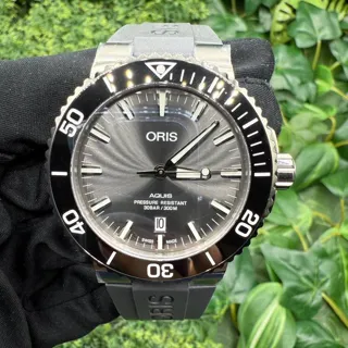 Oris Aquis Titanium Date 01 733 7730 7153-07 4 24 63TEB 43.5mm Titanium Gray