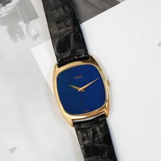 Piaget Emperador 9341 29.5mm Yellow gold Blue