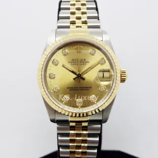 Rolex Datejust 31 68273 Stainless steel and 18k yellow gold Golden