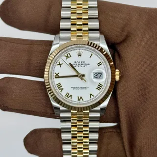 Rolex Datejust 126233-0029 Yellow gold and Stainless steel White