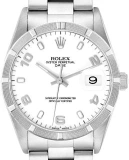 Rolex Oyster Perpetual Date 15210 Stainless steel White