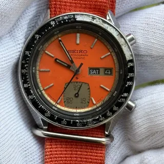 Seiko Chronograph 6139-6040 40mm Steel Orange