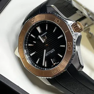 TAG Heuer Aquaracer WBP2151.FT6199 40mm Yellow gold and Stainless steel Black