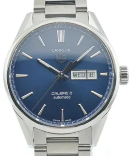 TAG Heuer Carrera Calibre 5 WAR201E.BA0723 41mm Stainless steel Blue