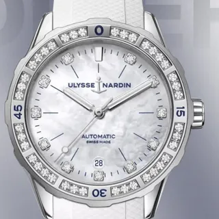 Ulysse Nardin Lady Diver 8163-182B-3/10 39mm Stainless steel White