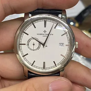 Vacheron Constantin Traditionnelle 87172/000G-9301 38mm White gold Silver