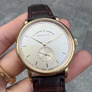 A. Lange & Söhne Saxonia 216.021 37mm Yellow gold Silver