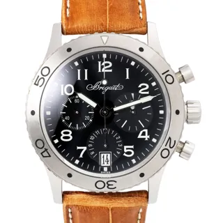 Breguet Type XX Transatlantique 3820 39mm Stainless steel Black