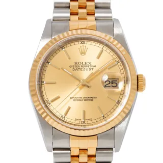 Rolex Datejust 36 16233 Stainless steel and 18k yellow gold Golden