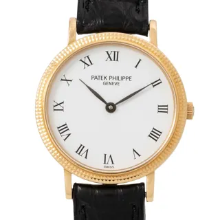 Patek Philippe Calatrava 4819 25mm 18k yellow gold White