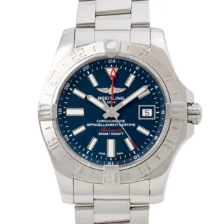 Breitling Avenger II GMT A32390 43mm Stainless steel Blue