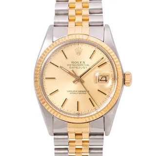 Rolex Datejust 36 16013 Stainless steel and 18k yellow gold Golden