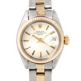 Rolex Lady-Datejust 6917 26mm 18k Gold and Stainless steel Silver