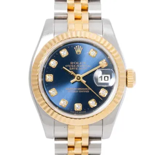 Rolex Lady-Datejust 179173 26mm Stainless steel and 18k yellow gold Dark Blue